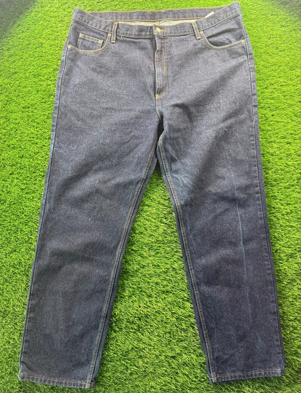 Mark Members Men Jeans 42x32 Dark Wash Blue Denim Straight Leg 100% Cotton Pants